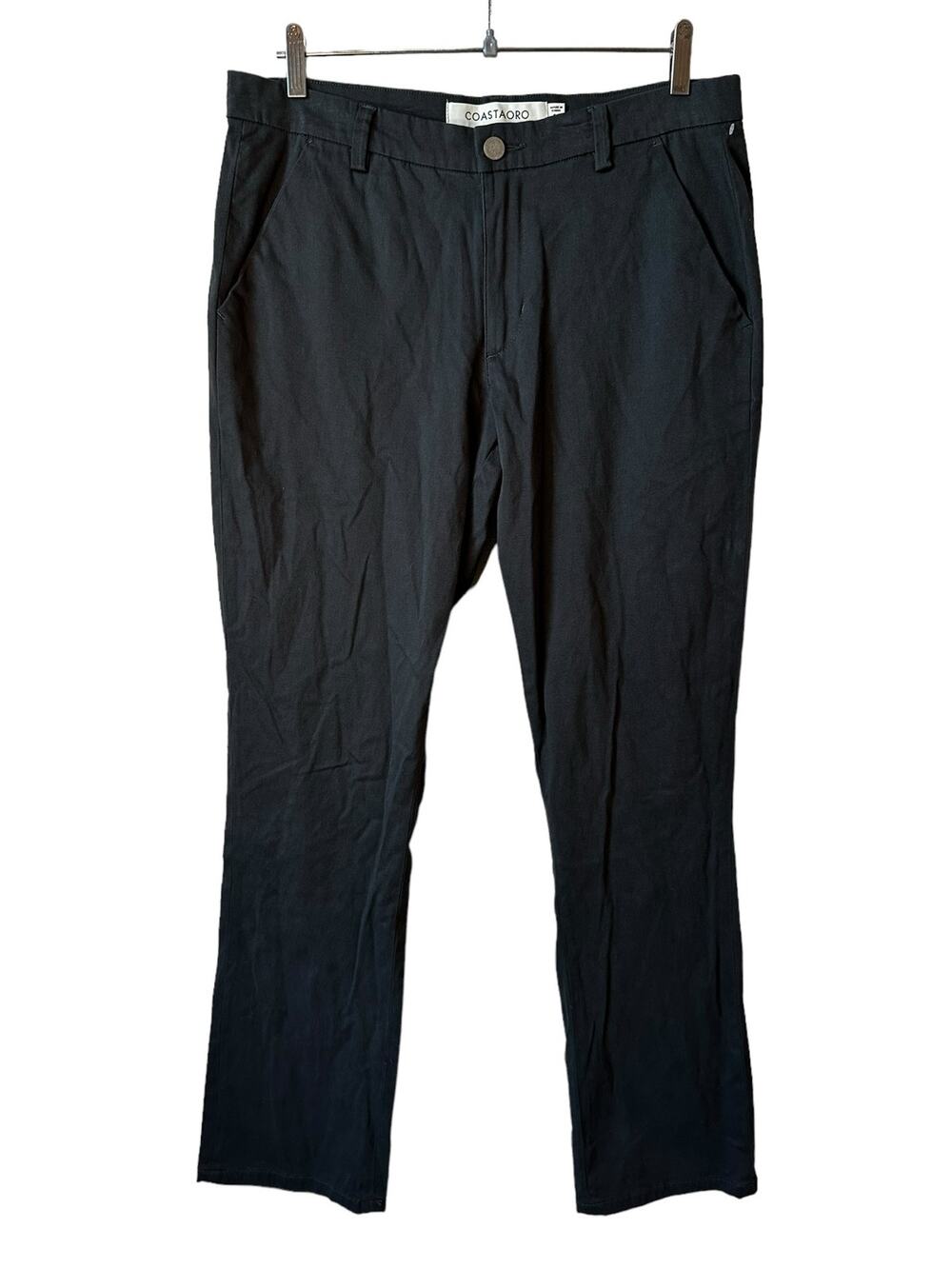 Coastaoro New Mens Trouser Pants Black 31 Mid Rise Business Career Minimalist